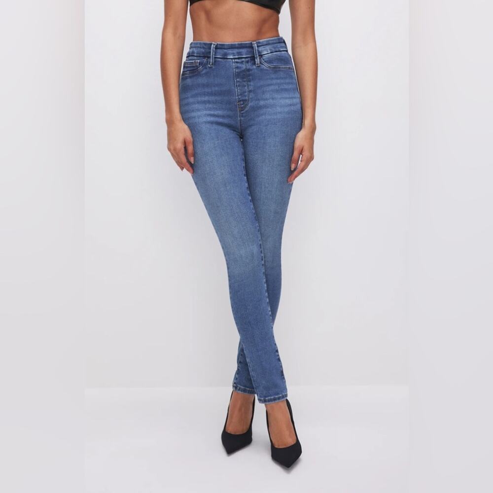 GOOD AMERICAN Power Stretch Pull On Skinny Jeans Size 2